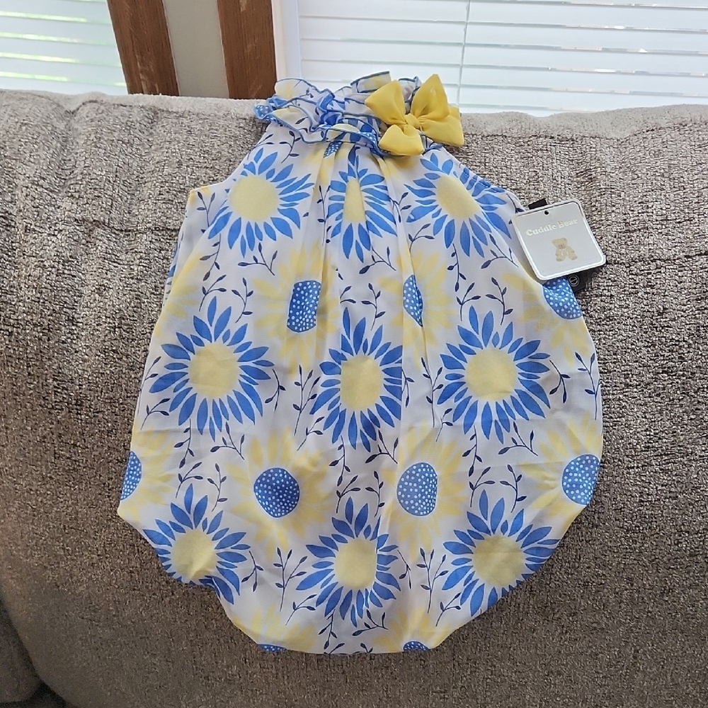 Floral Baby One Piece with Bow